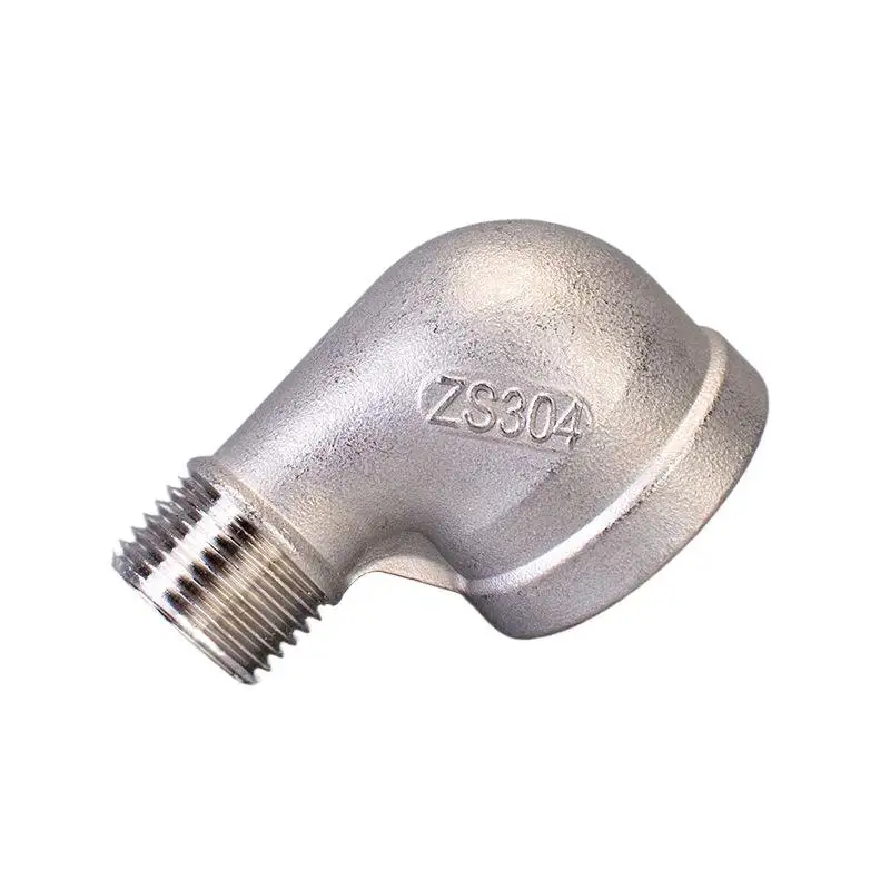 BaiChuan High Quality 304 Stainless Steel Reducer 1/2 inch Inside 1 inch Outside 90-Degree Elbow Water Pipe Connector Fittings