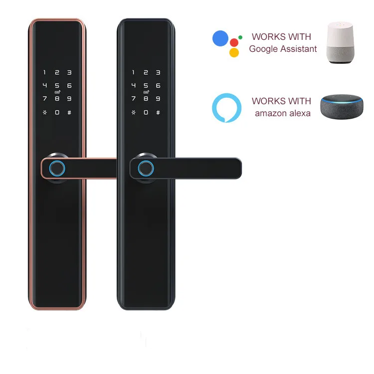 YOUHE M1 Tuya APP Password Key Door Lock Security Fingerprint Card Unlocking Smart Door Lock Home