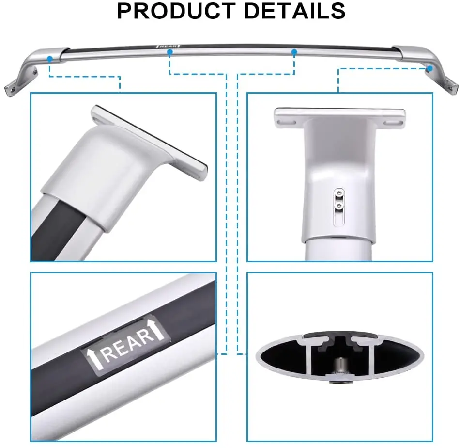 LE-STAR 4X4 FOR  Rooftop Cargo Accessories Roof Rack Rails Cross Bar fit for Jeep Grand Cherokee L 2021 2022