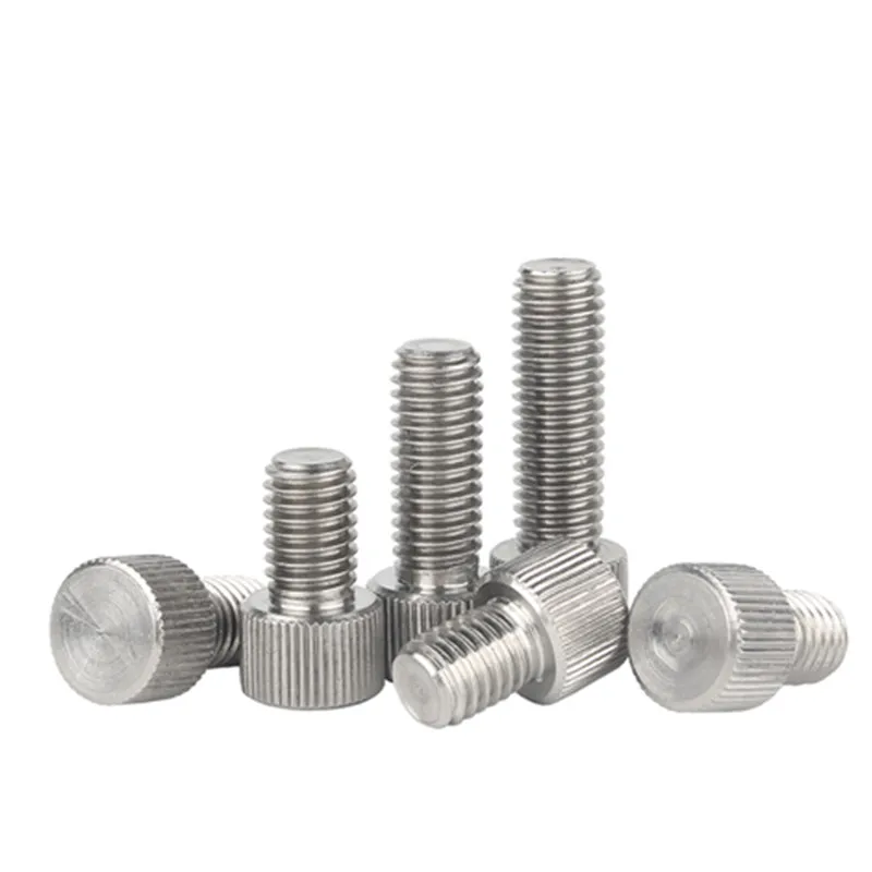 M4 M4*10/12/14/16/20mm M4x10/12/14/16/20mm Nickel Plated Carbon Steel Fast Tighten Bolt Slotted Minus Round Knurled Thumb Screw