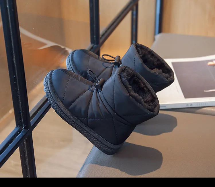 New hot sale children boot winter snow shoes plush flat sole boots designers shoe boot