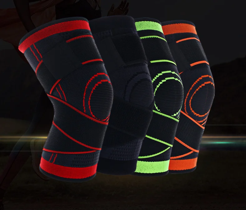 Hot selling paddy spandex sports knee joint support knitted leg sleeves knee protector