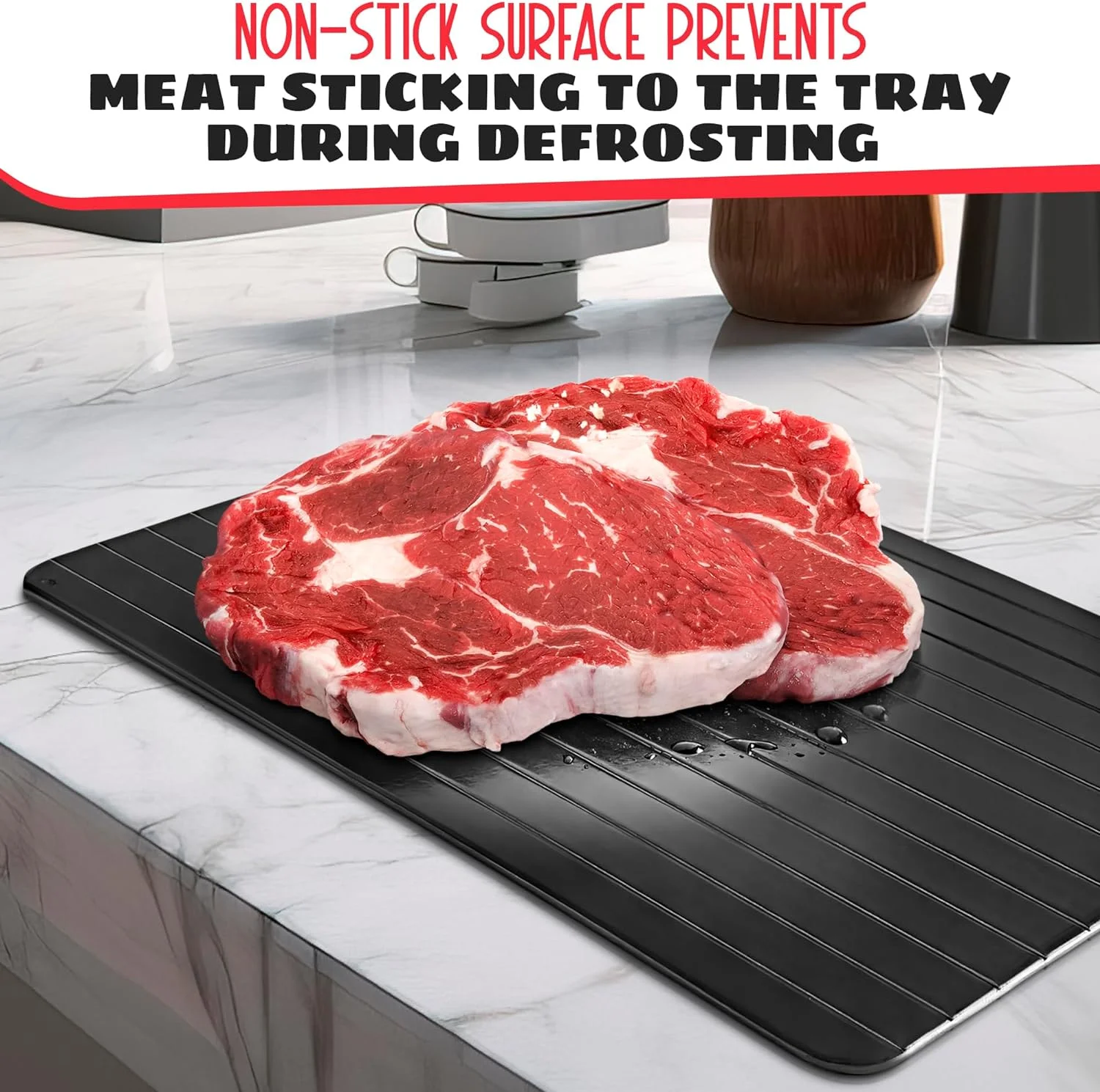 Quick Defrosting Tray for Frozen Meat - Rapid Thaw Defrosting Tray Kitchen Gadgets for Home Thawing Plate - Thawing Tray for Fro