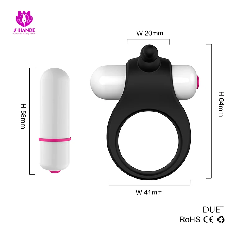 Mini Rabbit Ear Vibrator Penis with tongue licking Men Delay Time Extender Penis Cock Rings