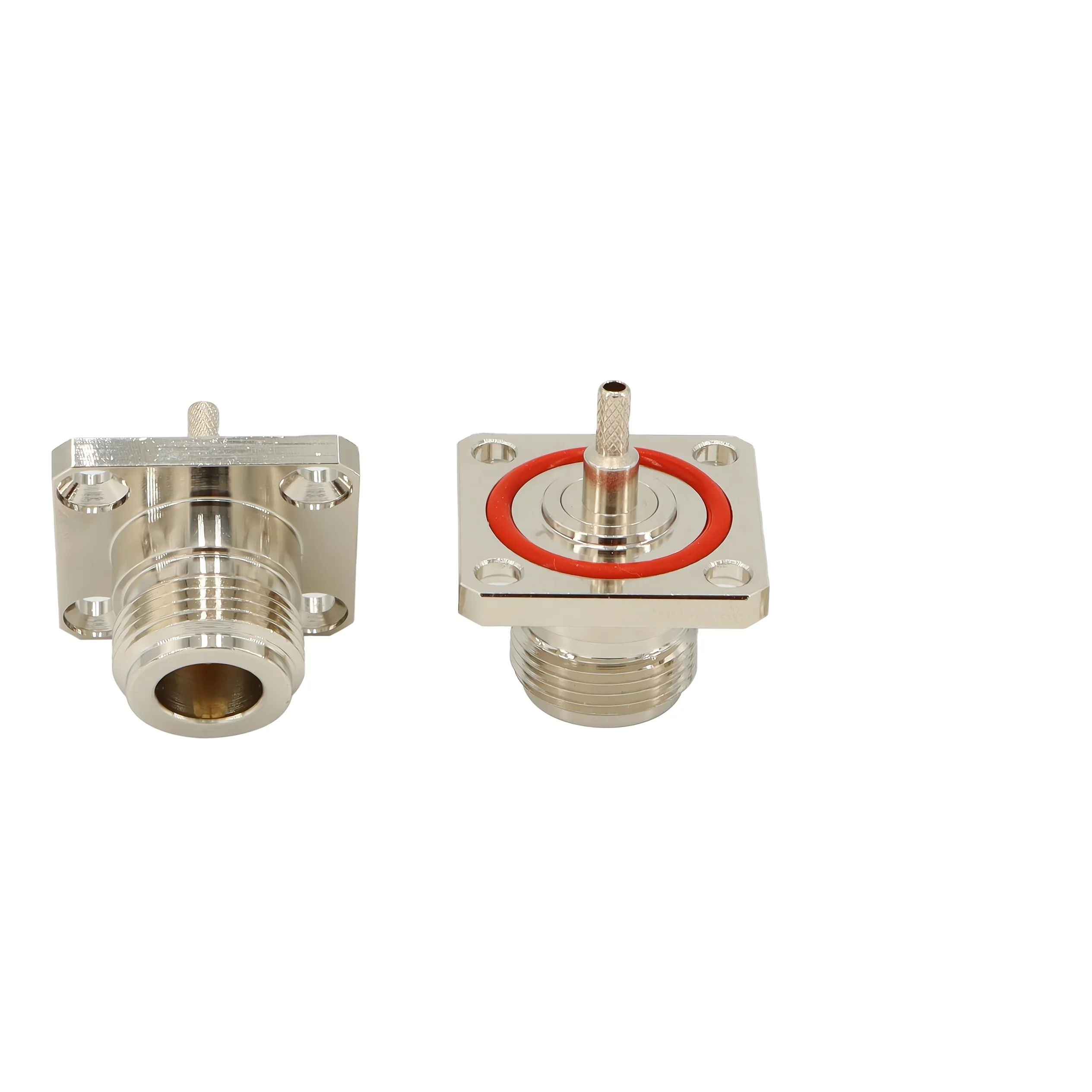 Flange N Crimp RF Connectors N Female Crimp Solder Connector