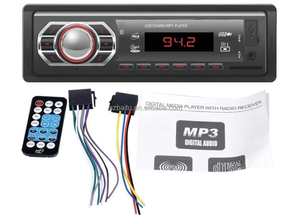 Factory Supply 1Din FM Radio Car MP3 Player MP3 With Support StereoCar Radio 1Din Car Stereo Player AUX-IN MP3 FM/USB/Radio