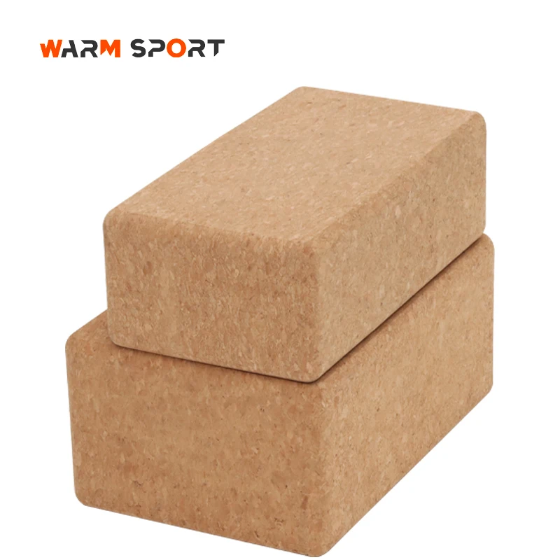 Hot Sale Custom Logo High Density Non-slip Cork Yoga blocks For Exercise