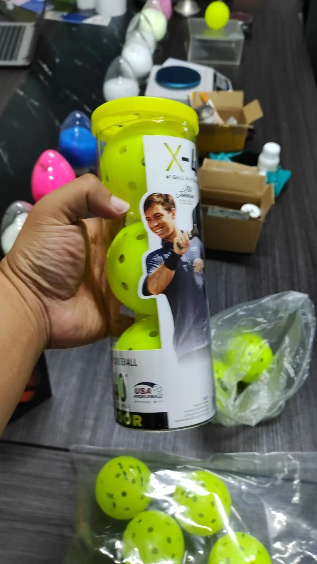 Franklin Pickleball прочный одобренный Usapa 40 отверстий вращающиеся на открытом воздухе бесшовные профессиональные шарики для пиклбола