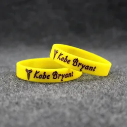 Factory Direct Cheap Engraving Wristband Personalized Promo Gifts Silicone Basketball Kobe Bryant Bracelet