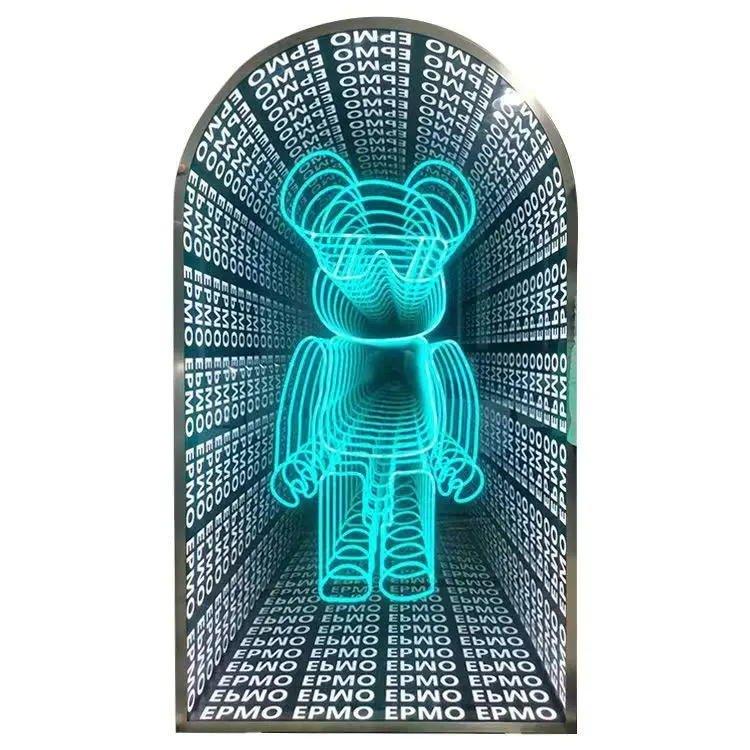 magic mirror multi layer color change led neon lighting 3D led neon custom sign