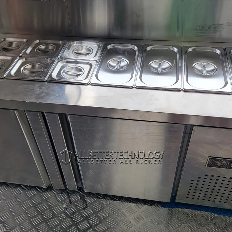 Fully Equipped Mobile Kitchen Bbq Food Truck Shop Restaurant Pizza Lemonade Big Shipping Container Food Trailer For Sale