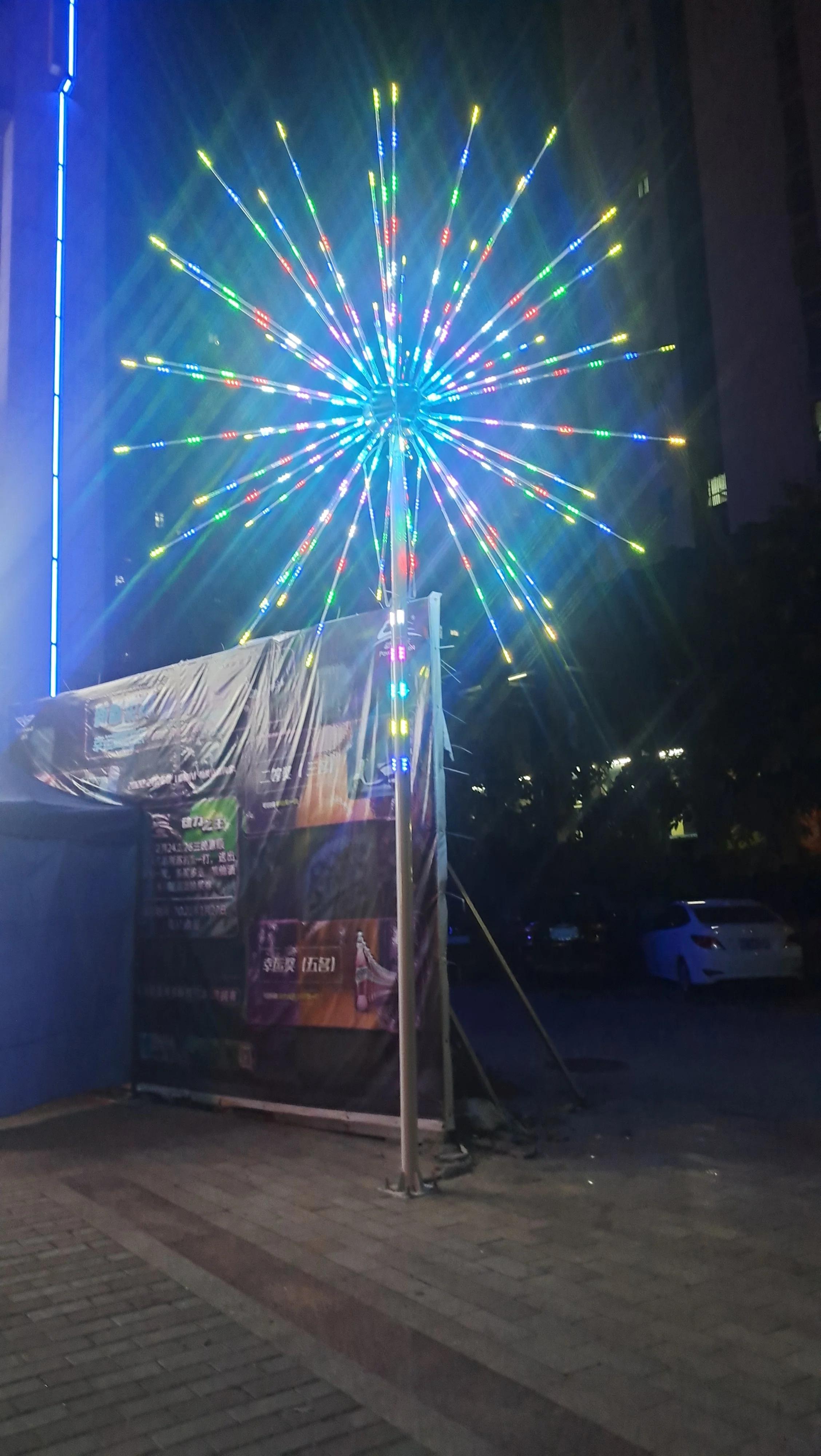 accessories wholesale china Outdoor Led Christmas Holiday Decoration Fireworks Light Digital Fireworks Meteor Light