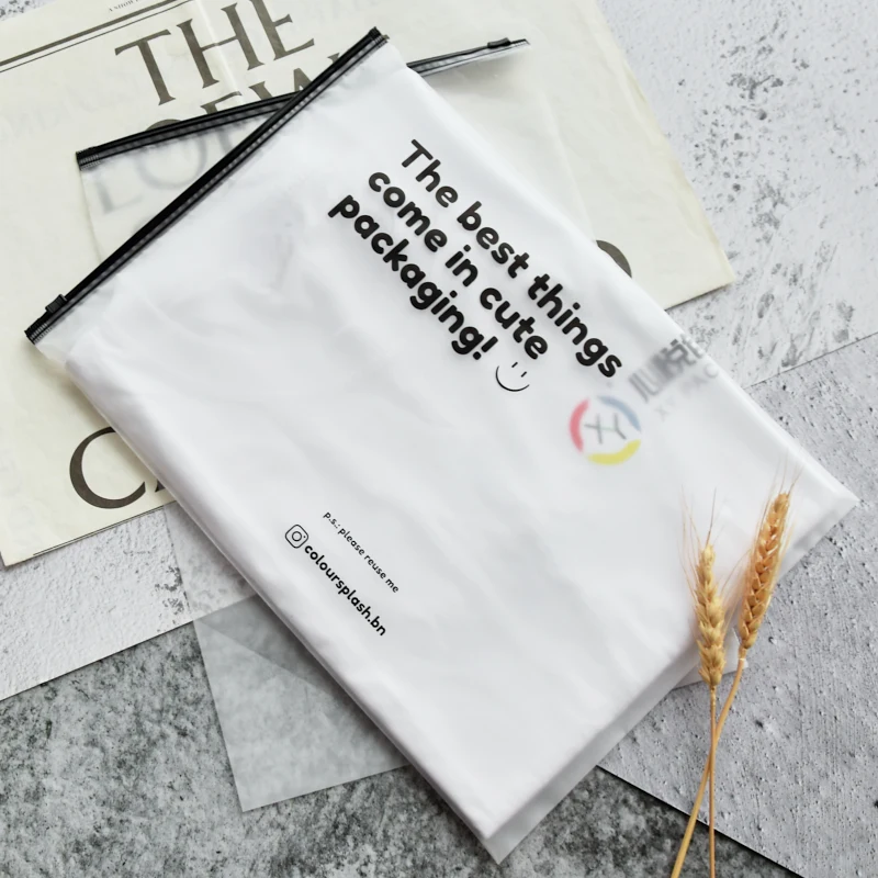 oem odm plastic matte black zip lock packaging plastic frosted ziplock eva pvc slider zipper storage transparent bag for shoe