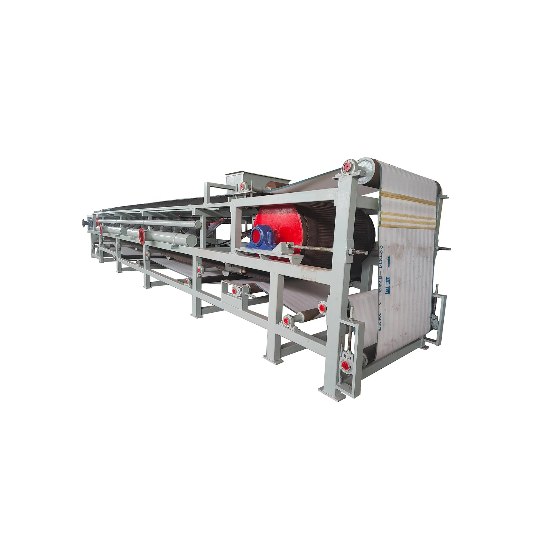 Horizontal rubber vacuum filter press for solid liquid separation of mine sludge industry