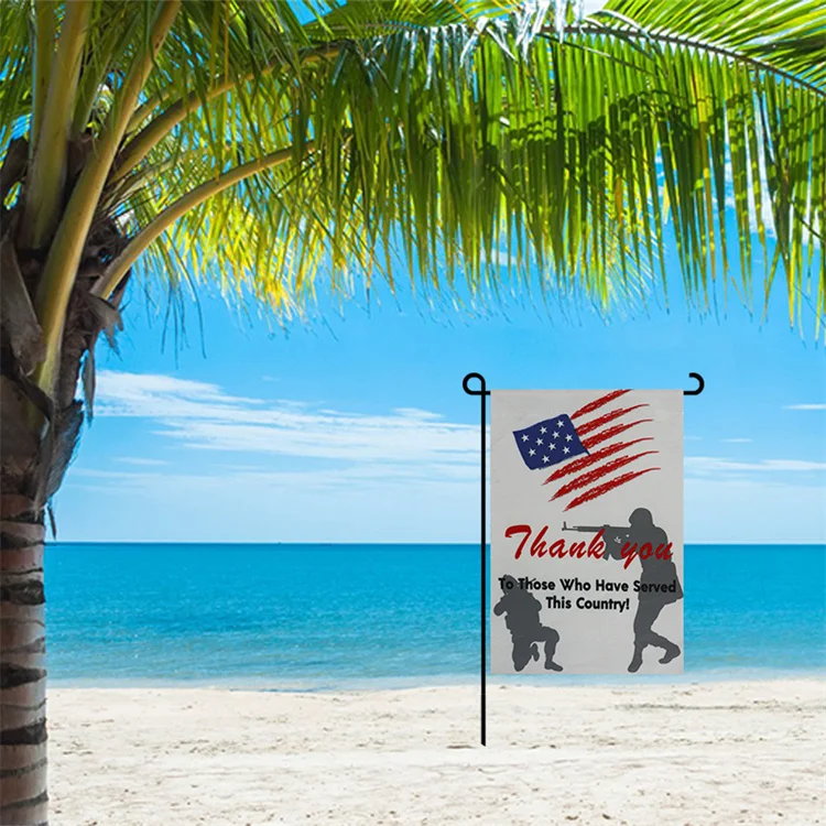 Thank You Military Service Patriotic House Flag Memorial Veterans Day Us Garden Flag