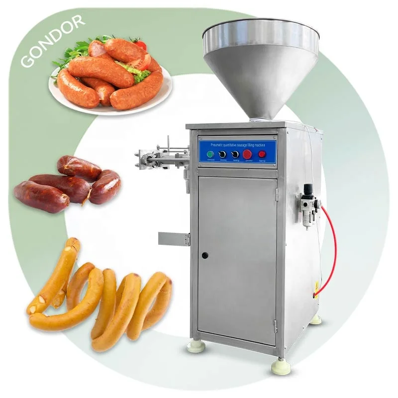 Pneumatic Make Sausage Filler Meat Stuffer Salami and Ham Automatic Commercial Machine With Twister
