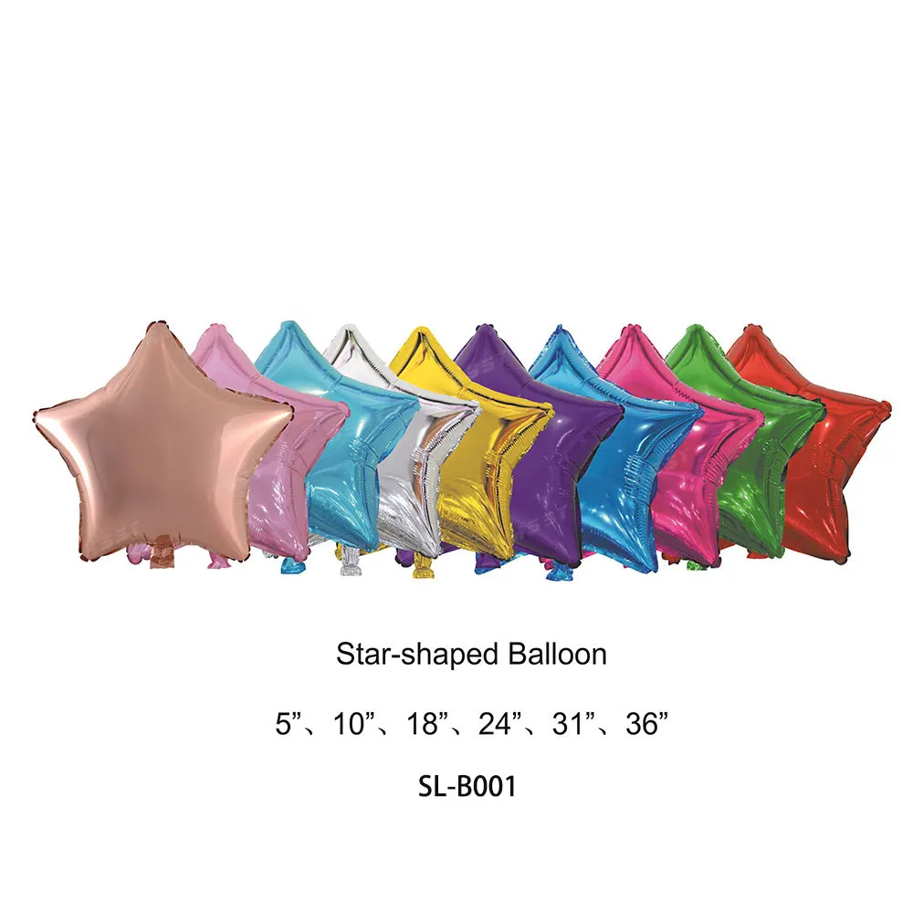 Fast Delivery Custom Advertising Star-shaped Laser Factory Iridescent Matte 5/10/18/19/24/32/36 Inch Party Foil Balloons Mylar