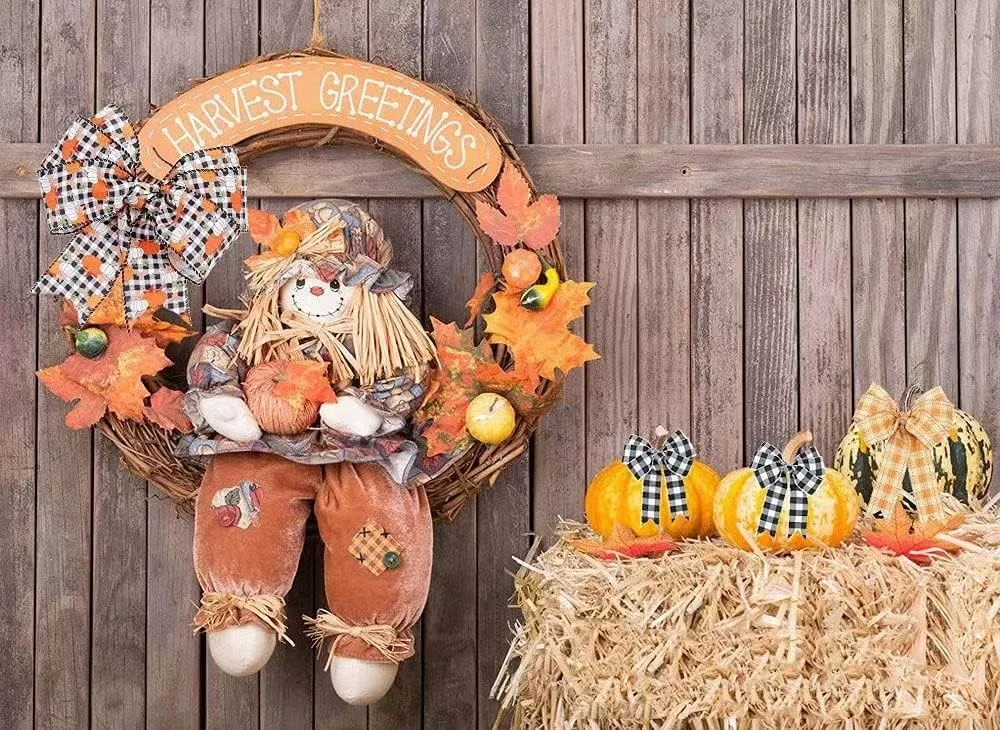 Factory Wholesale Orange Plaids Carrot Ribbon Gingham Ribbon for Home Decoration