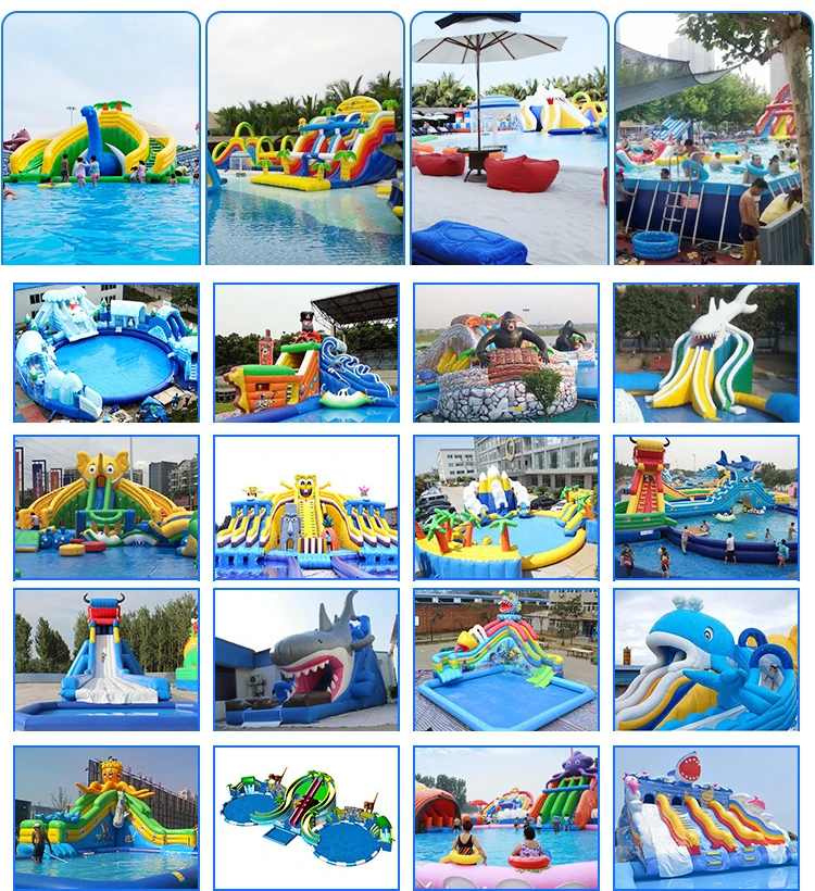 Firstents big inflatables water park blue aqua park commercial new floating water park for sale