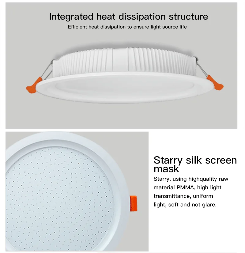 
China led downlight factory 4 6 8 inch led down light for Square Round 3W 6W 9W 12W 15W 18W 20W 30W slim Dimmable led downlight 