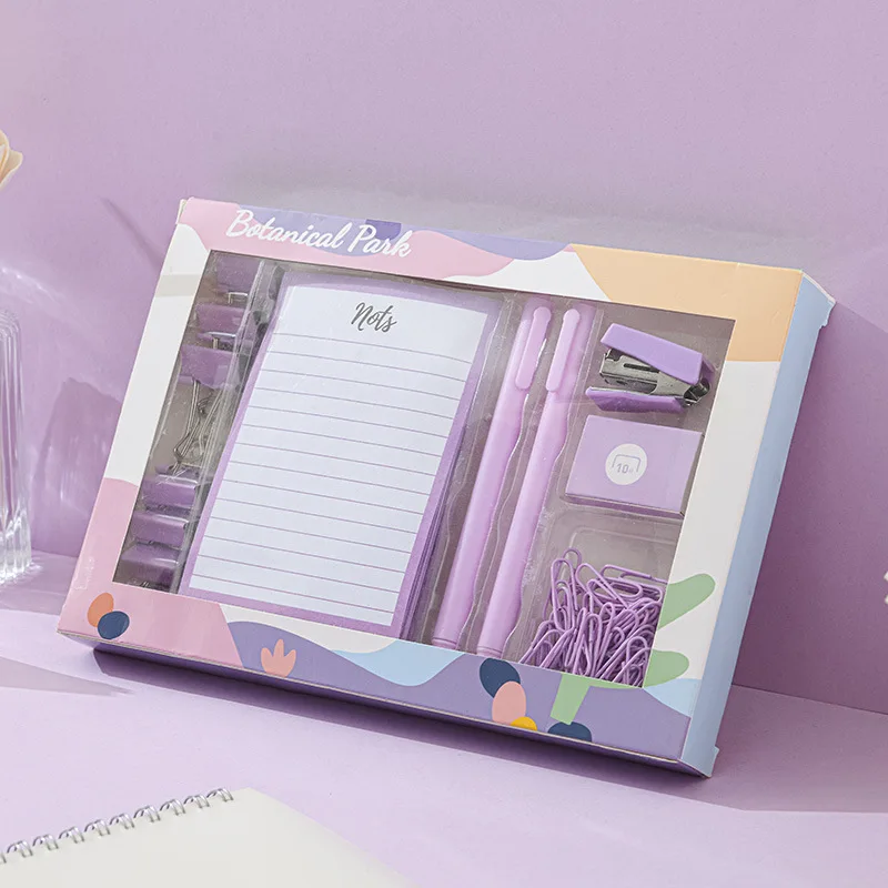 Custom Logo Back To School Supplies Cartoon Kawaii Student Children Unicorn Cute Kit Kids Stationery Gift Set