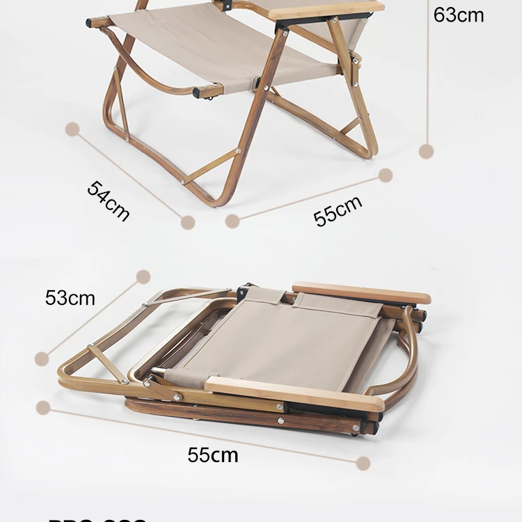 Outdoor Furniture Portable Kermit Folding Chair Solid Wood Camping Chair Beach Canvas Kermit Chair With Logo