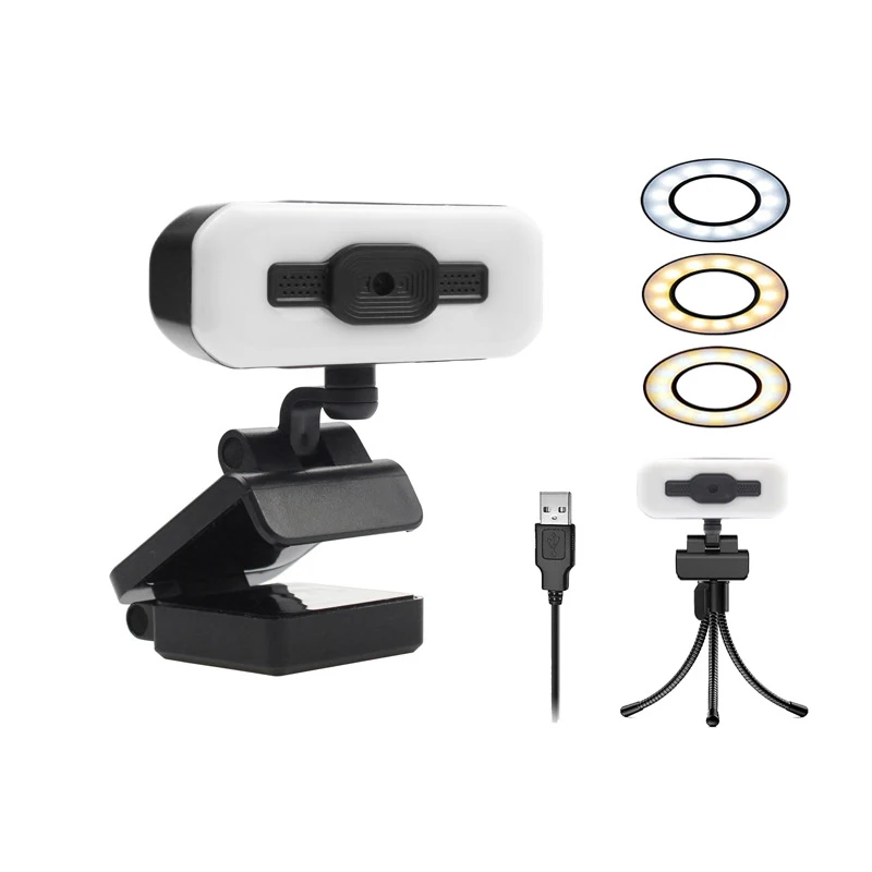 Веб-камера StreamCam 1080P с автоматической фокусировкой, с подсветкой и крышкой конфиденциальности