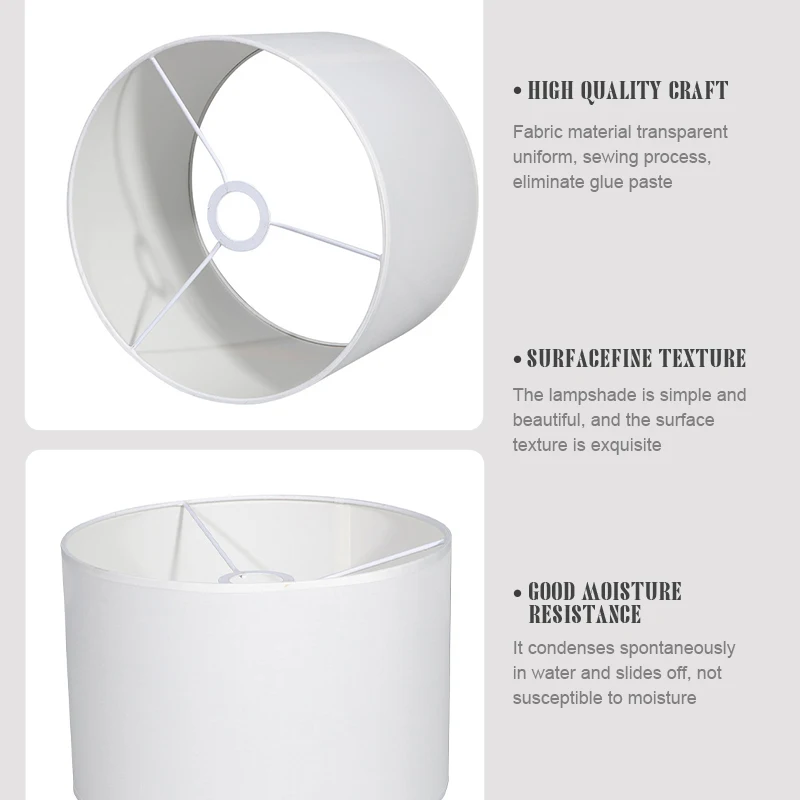 Removable lampshade cloth pc milky white TC cloth lampshade table lamp floor lamp kd lampshade