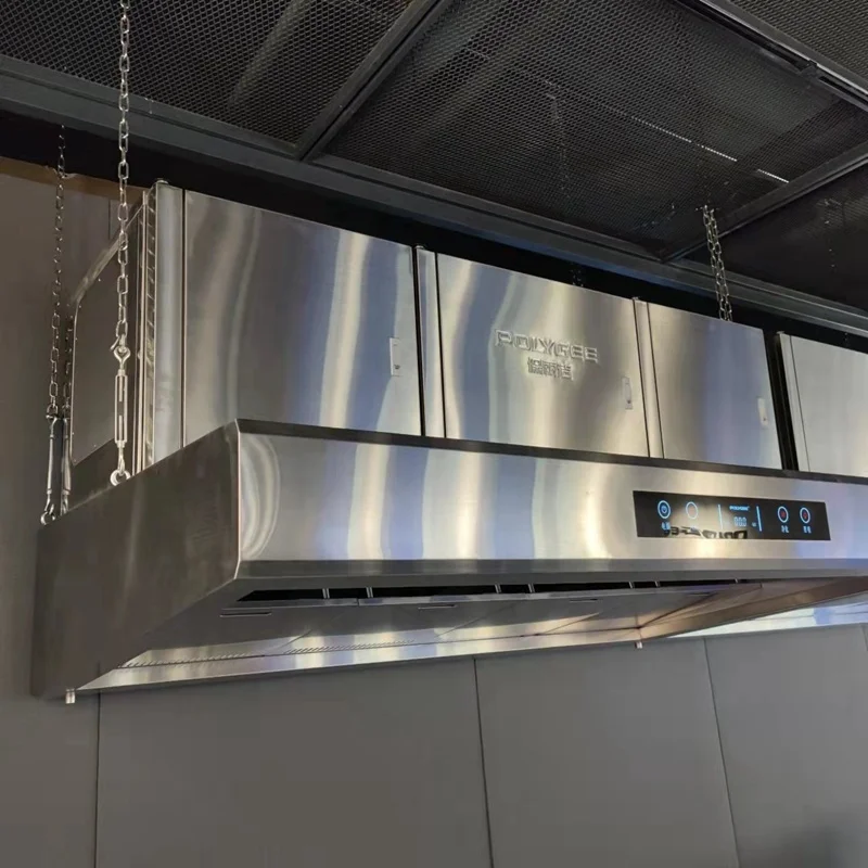 POLYGEE ESP Ductless Stainless Steel Self Cleaning Industrial Kitchen Exhaust Chimney Commercial Range Hood