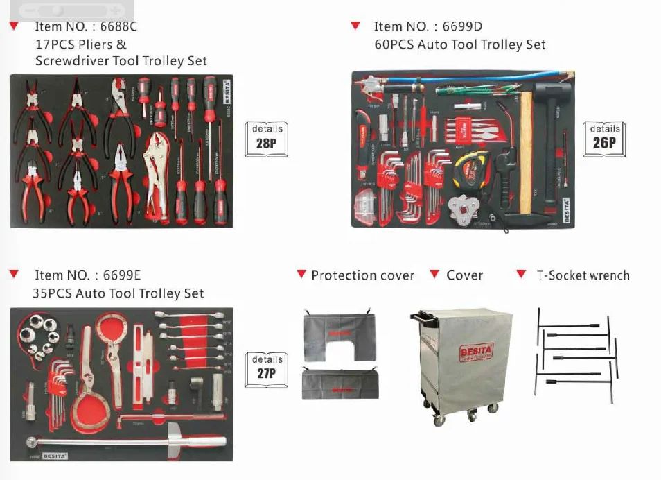 Car Tool Trolley  Set  for Car Repair
