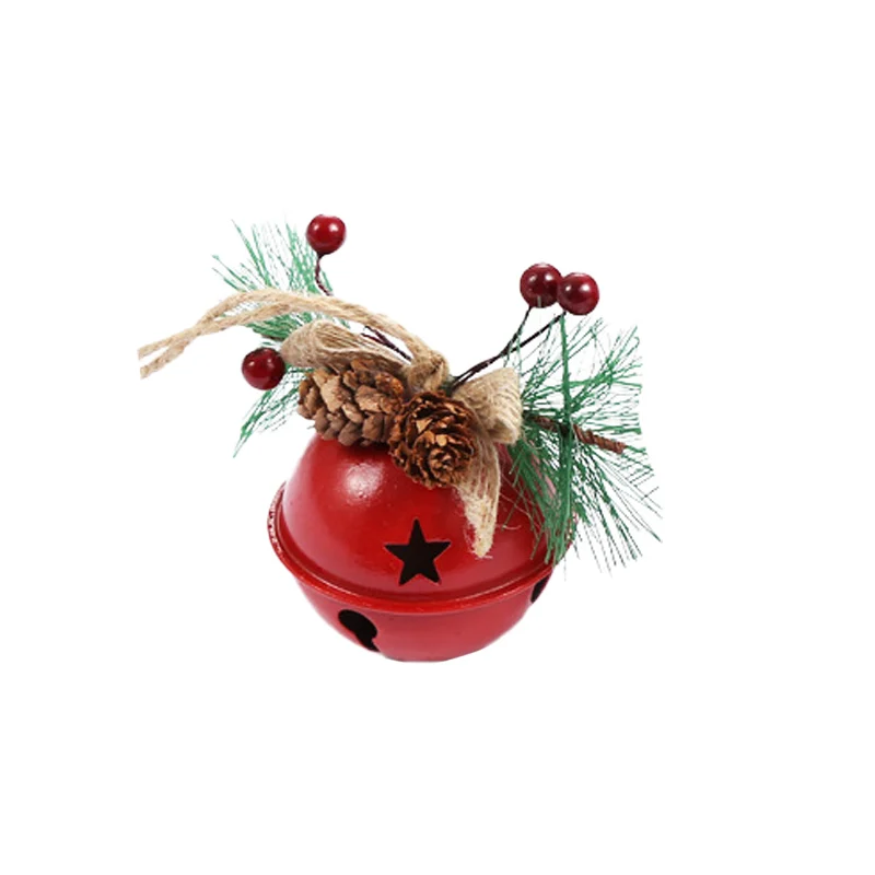 Новинка от производителя, металлический, красный, белый, зеленый, колокольчик, подвеска на рождественскую елку, декоративное украшение