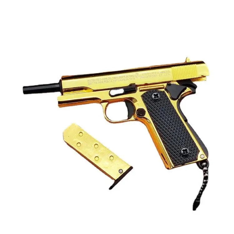 1:3 золотого цвета 1911 полностью металлическая модель пистолета игрушечный брелок мини-пистолет