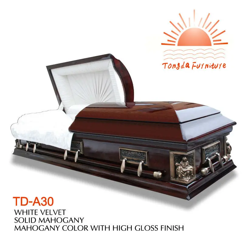 TD--A30 Funeral equipment wooden caskets with last supper accessories