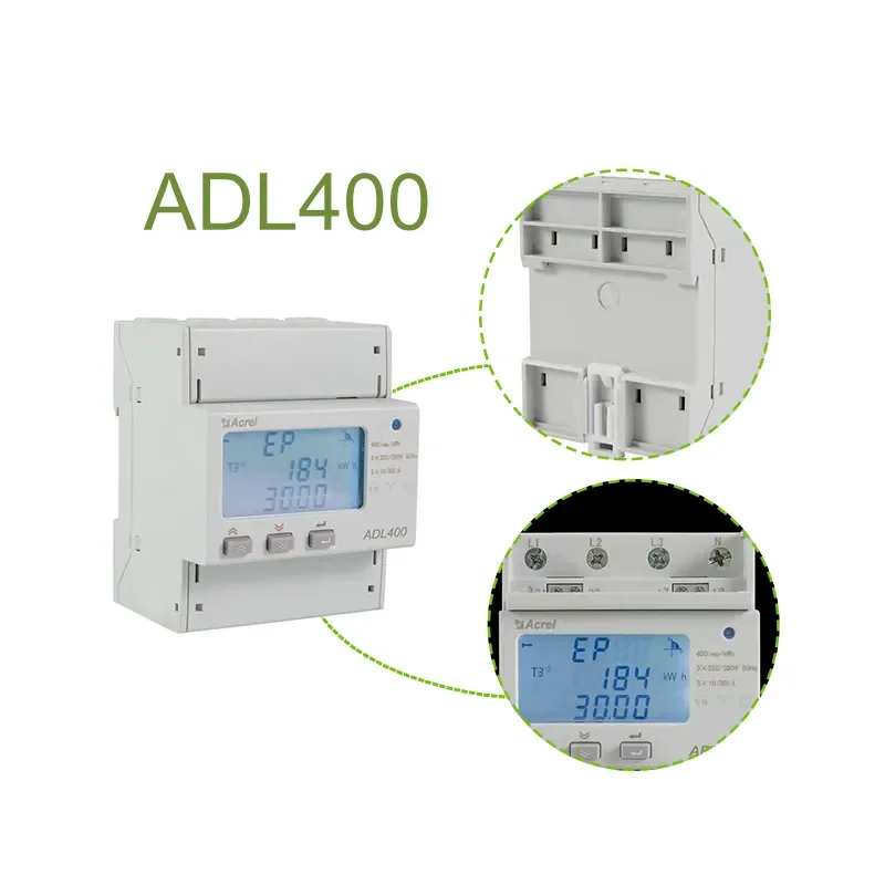 Acrel ADL400-C digital energy meter three phase with RS485 MID Certificate din rail kwh consumption meter