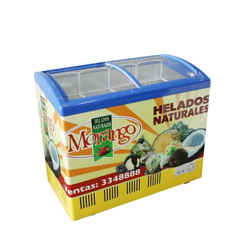 SD-288Y Double temp. open top refrigerator,open showcase Commercial ice cream freezer trike