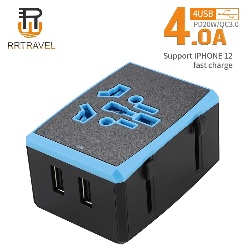 BS8546 Универсальный дорожный адаптер с 4 usb-портами для Великобритании США Австралии