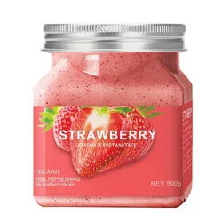 Fruit Sea Salt Body Scrub Skin Smooth Softens Cuticles Sugar Avocado Strawberry Apricot Sherbet Face Moisturizing Exfolianting