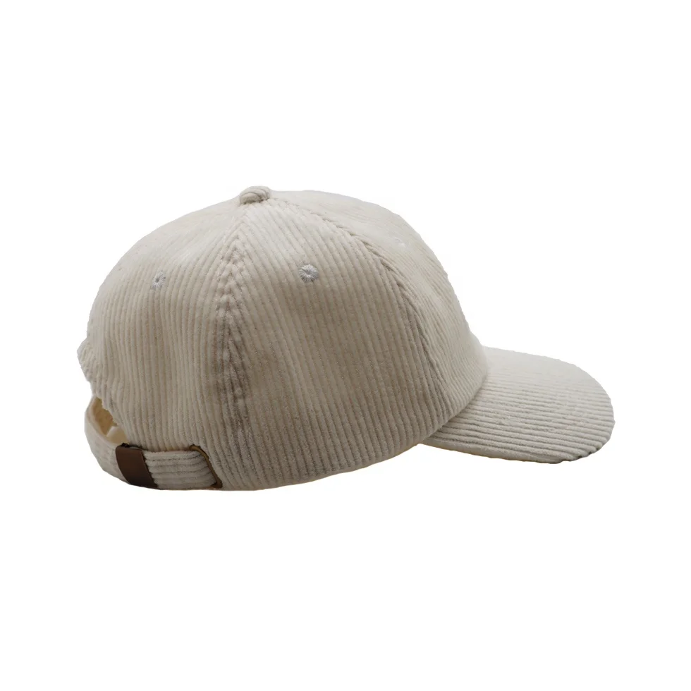 high quality corduroy material custom own embroidery  caps suitable for people of all ages baseball caps