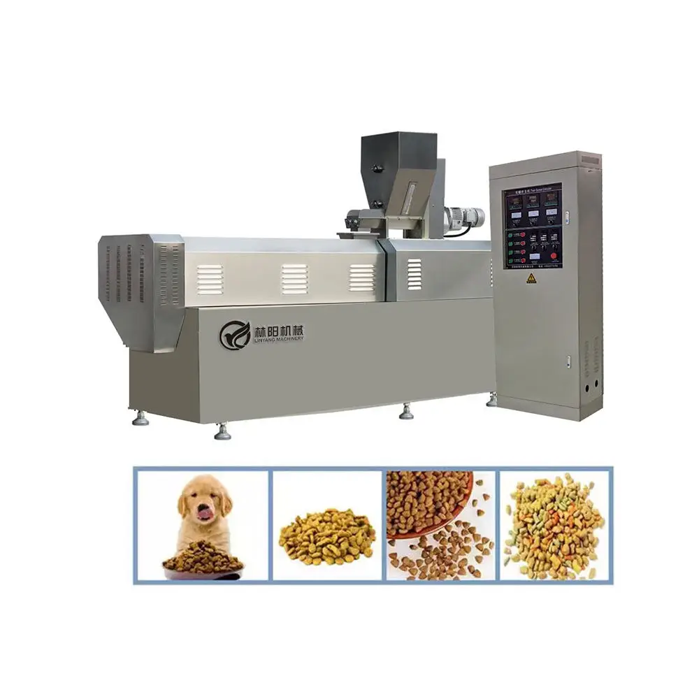 Fish Feed Making Machinery Feed Extruder Aquatic Dog Cat Food Floating Fish Feed Making Line