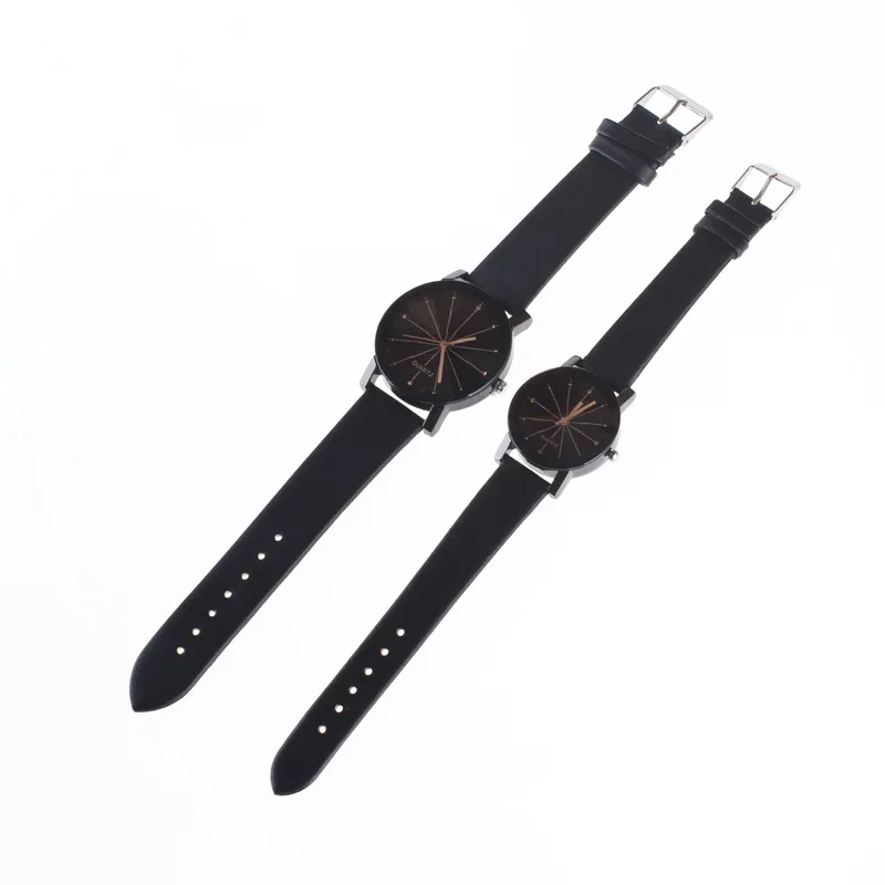 Fashion Rhombus Convex Surface Quartz Watches Leather Strap Student Watch Simple Couple Watch