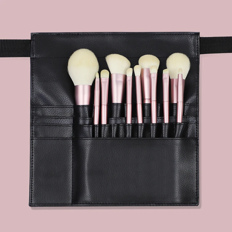 
Pro New High Quality Black PU Makeup Bag makeup waist apron for makeup artist 