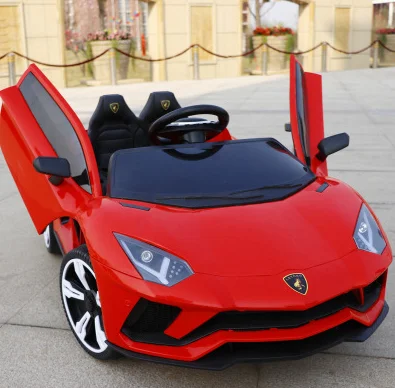 Unisex 2-Seat Kids Electric Car Cool Design Drive Battery Operated Ride-on Toy with MP3 Function Plastic Material for Boys Girls
