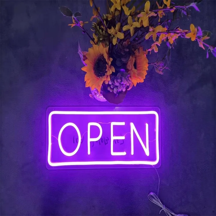 Dropshipping Free Design Custom Led Neon Sign Light Electronic Led Signs Custom Open Neon Sign for Shop
