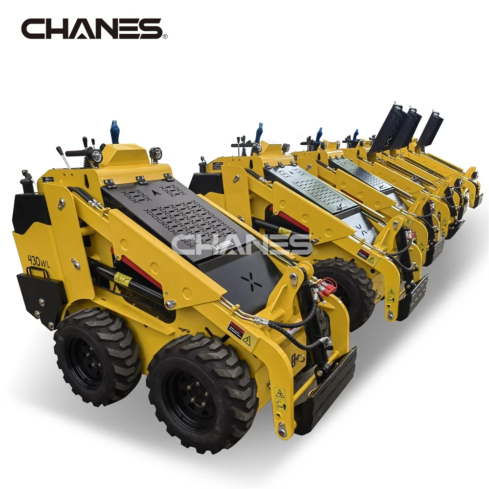 Special offer! Chanes mini skid steer diesel power wheel loader with joysticks counterweight on big promotion up to 50% off!