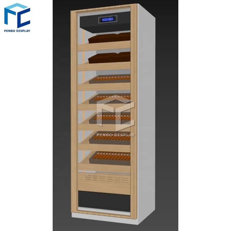 Customized Cigarette Cabinet Smoke Shop Showcase Cigar Display Racks Glass Cabinets Display Case For Smoke Shop
