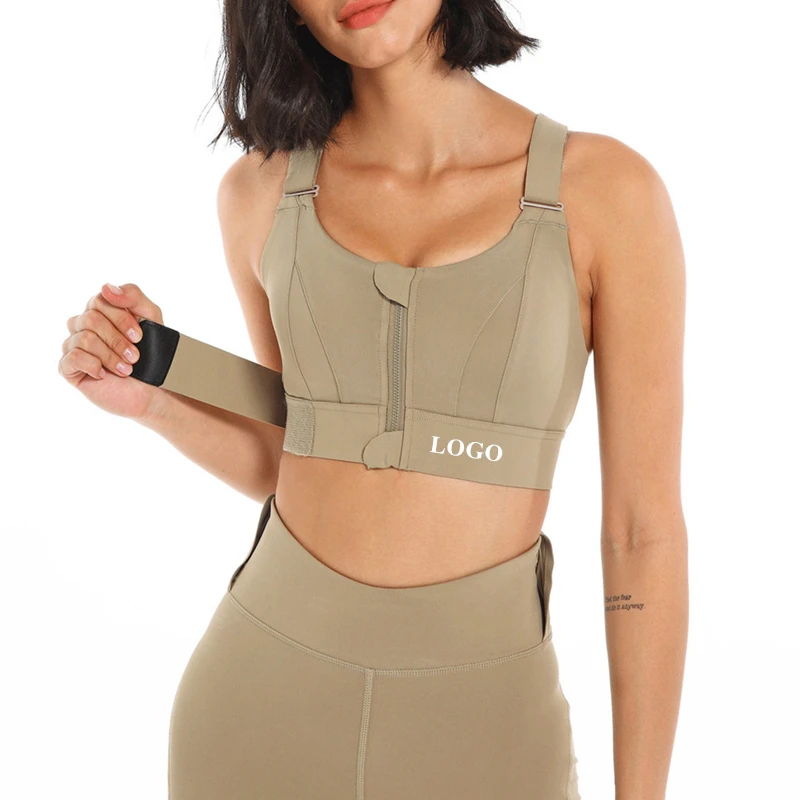 Adjustable Plus Size Sports Bra Women High-strength Shockproof Gym Running Workout Vest Top Female Yoga Crop Top Custom