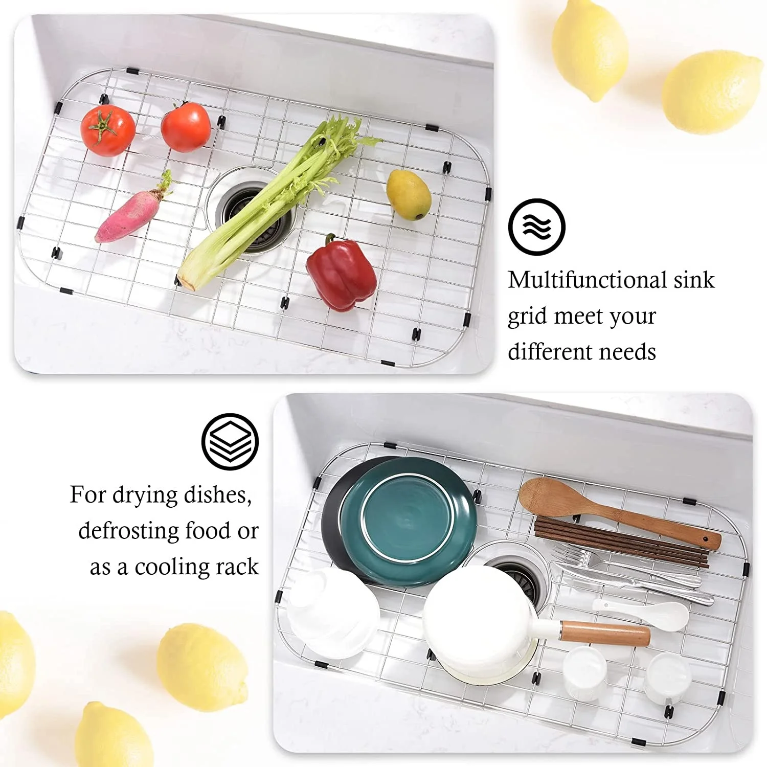 Решетка для кухонной раковины решетка из нержавеющей стали нижняя сетка в ванной защиты с отцентрованным сливом и угловым радиусом