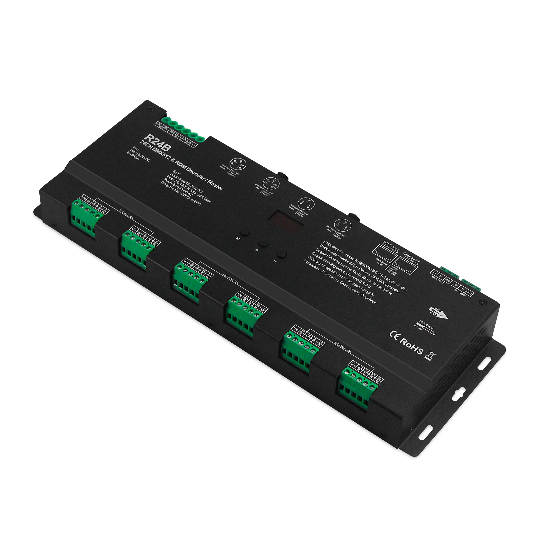 Новое поступление 24 канала постоянного напряжения DMX512 RDM декодер mater Цвет управления светом