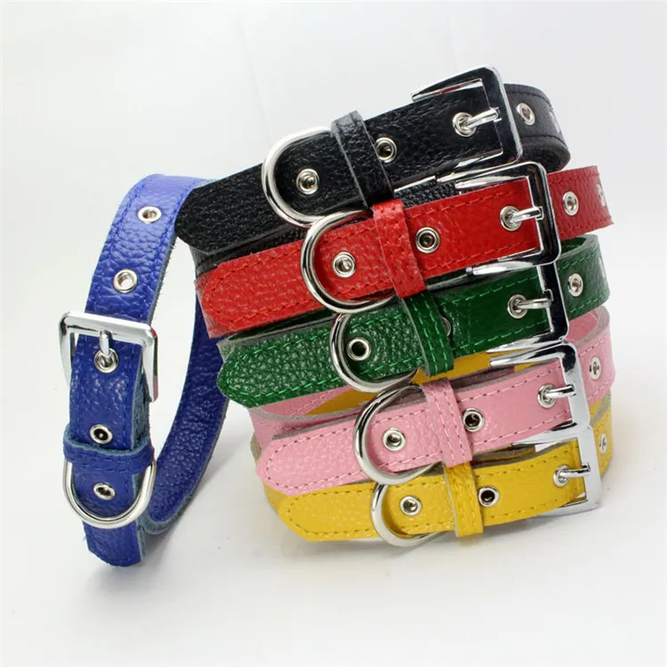 Soft Personalized Dog Collar Adjustable Leather Dog Collar Luxury Pet Collar for Small Medium Large Dogs