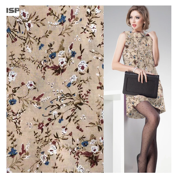 Rayon printed good price low 100% viscose fabric for women garmen